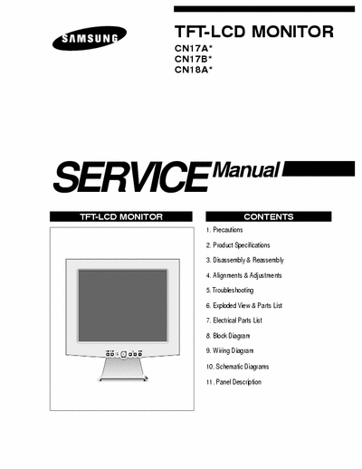 Samsung CN17A LCD service manual